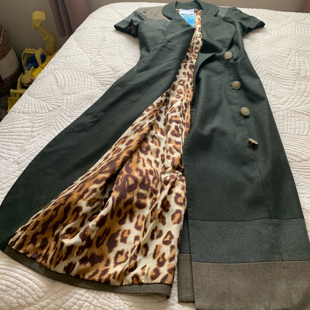 Green Color block LAMB dress size 6